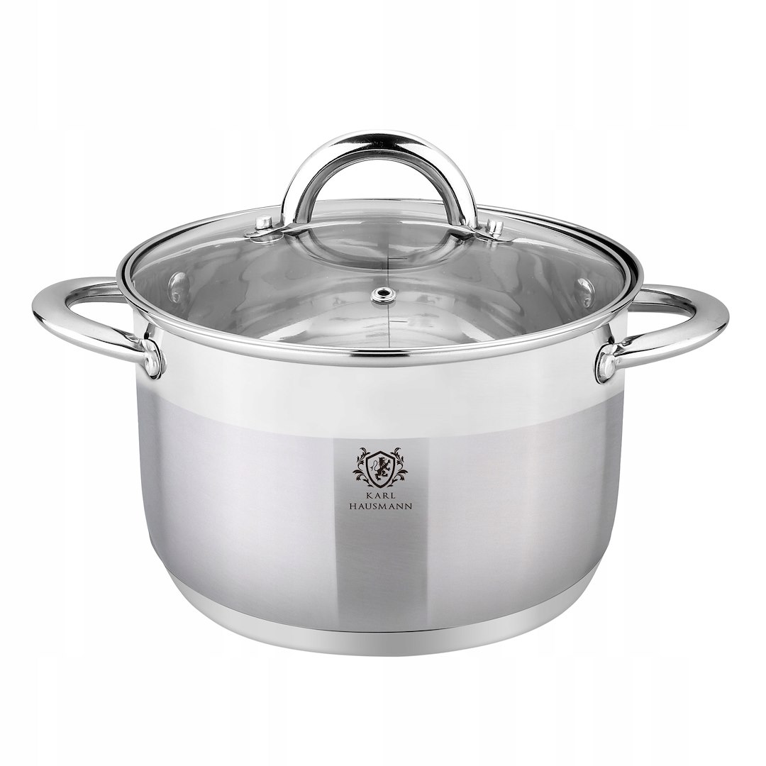 GARNEK STALOWY SOLID Z/P 18CM 2L KH030