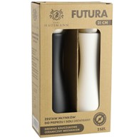 MŁYNEK PIEPRZ/SÓL 21CM DREW KAUCZ BIA/CZA MG746-8