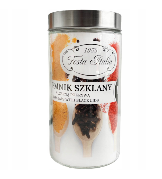 POJEMNIK SZKLANY ZE STALOWĄ POKRYWĄ 1700ML FITA15