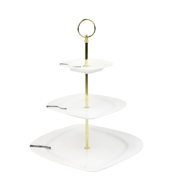 PATERA TRZY-POZIOMOWA ZŁOTA LUIZA