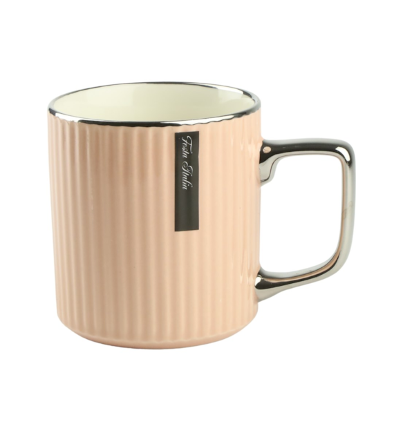 KUBEK PORCELANOWY 370ML RÓŻOWY N241508R