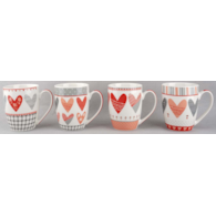 KUBEK PORCELANOWY 350ML  SDM001-3475  SERCE  MIX