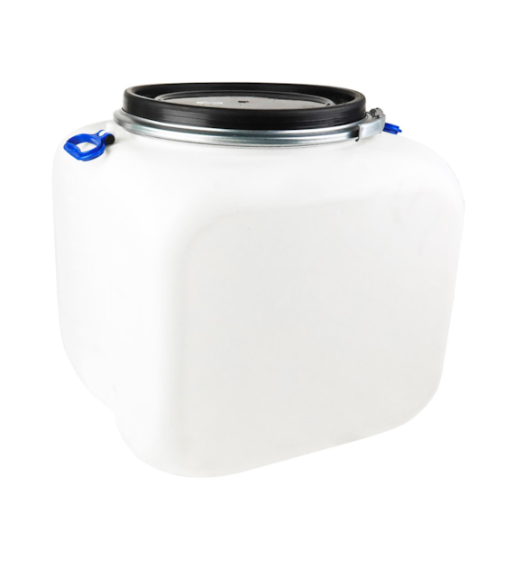 BECZKA 100L KWADRATOWA Z OBEJMĄ I KRANEM