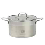 GARNEK STALOWY 18/10 TYTAN 22CM TYT22