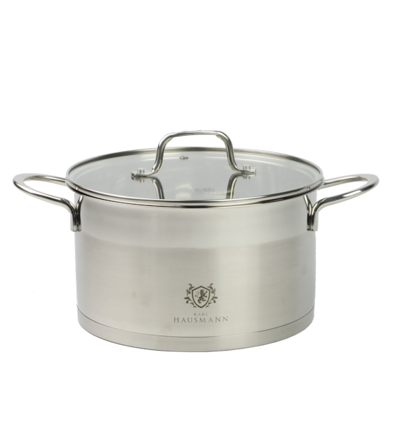 GARNEK STALOWY 18/10 TYTAN 22CM TYT22