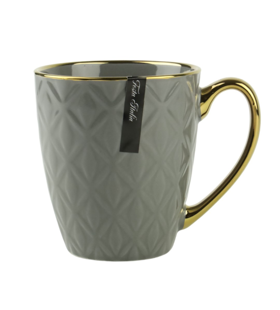 KUBEK PORCELANOWY 360ML SZARY N241402SZ