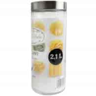 POJEMNIK SZKLANY ZE STALOWĄ POKRYWĄ 2100ML FITA16
