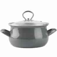 GARNEK EMALIOWANY SZARY HELENA 1,9L 16CM ZX16
