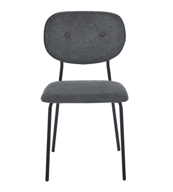 KRZESŁO TAPICEROWANE SZARY HENRY EDC1725