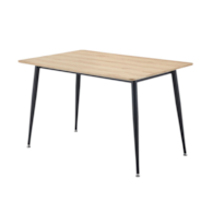 STÓŁ DREWNIANY Z METAl.  NOGAMI 120x80x75CM T-892