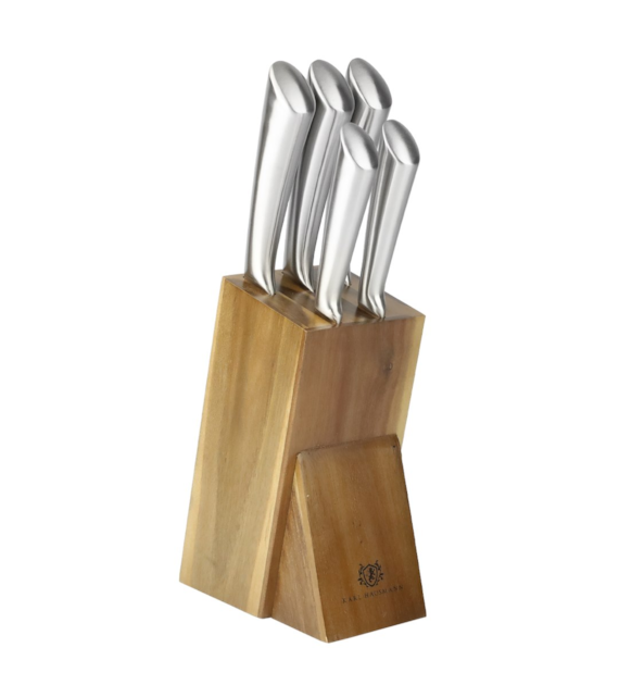 KPL. 5SZT NOŻY W BLOKU STALOWYCH MATTEO KHT4