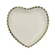 SALATERKA PORCELANA 20CM SERCE ZŁOTA PERŁA  ZD9616