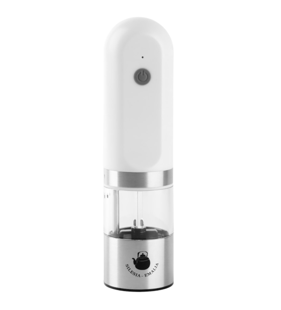 ELEKTRYCZNY MŁYNEK SÓL/PIEPRZ WHITE  USB MG705F-1