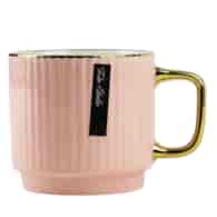 KUBEK PORCELANOWY 320ML ZŁOTY/RÓŻ PL24010R