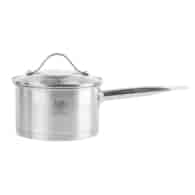 RONDEL STALOWY ZE SKLANĄ POKRYWĄ DORIAN 16CM HASU8