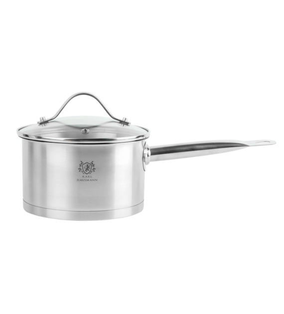 RONDEL STALOWY ZE SKLANĄ POKRYWĄ DORIAN 16CM HASU8