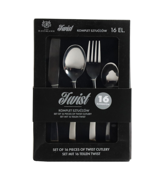 KPL. 16SZT SZTUĆCÓW STALOWYCH TWIST