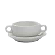 BULIONÓWKA PORCELANOWA+SPODEK 250ML ZD14505