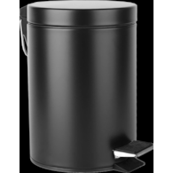 KOSZ NA ŚMIECI 5L CZARNY MATOWY Z PEDAŁEM W4N