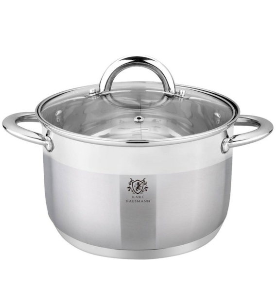 GARNEK STALOWY SOLID Z/P 22CM 4L KH050