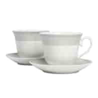 KPL. 2 FILIŻANEK ZE SPODKIEM 250ML ELISA FE-GD05