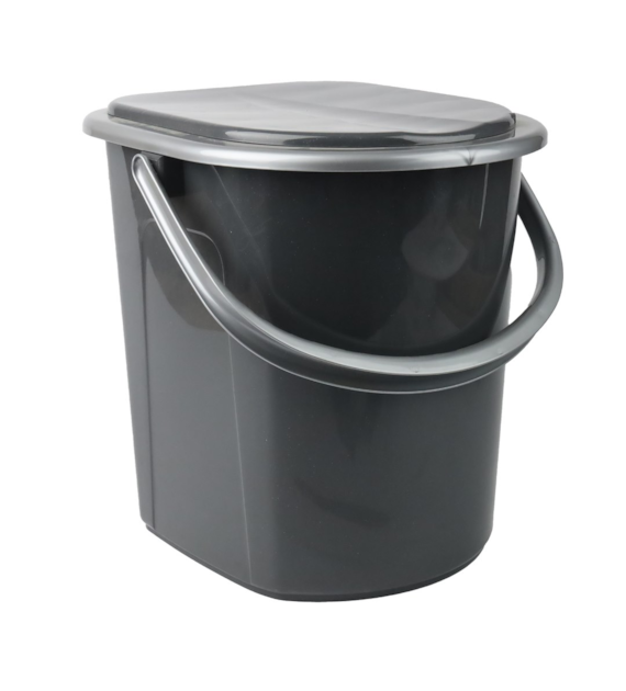 WIADRO WC TOALETA TURYSTYCZNA SZARY 22L VK171096