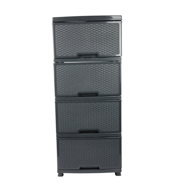 REGAŁ RATTAN 4 SZUFLADY GRANIT VK123094