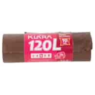 KLARA WORKI NA ŚMIECI 120L 10SZT LDPE BRĄZOWE