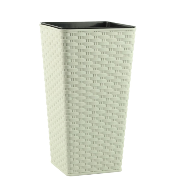 DONICZKA RATTAN WYSOKA BIAŁA 22X22X41CM VK115040