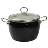 GARNEK EMALIOWANY CZARNY MARYNA 20CM TT-QX20