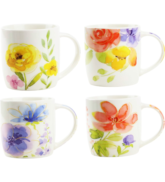 KUBEK PORCELANOWY 350MLSDM020-D674  KWIATPŁATEKMIX