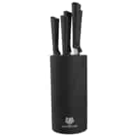 KPL.NOŻY 5SZT W BLOKU MARCO CZARNE 2313***