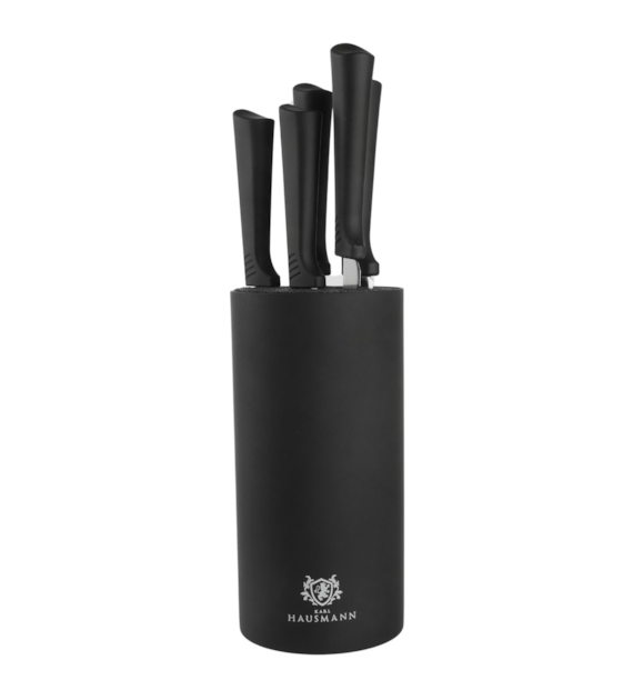 KPL.NOŻY 5SZT W BLOKU MARCO CZARNE 2313***