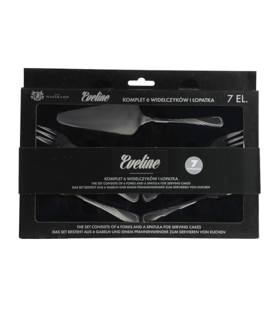 KPL. 6 WIDELCZYKÓW + ŁOPATKA DO TORTU - EVELINE