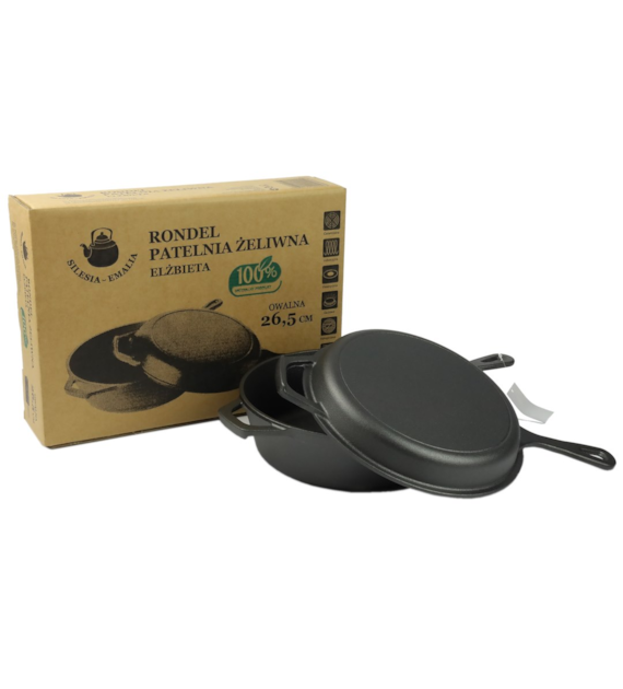 RONDEL/PATELNIA ŻELIWNA ELŻBIETA 26,5CM SED265