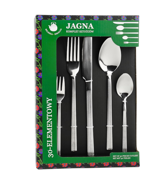 KPL. SZTUĆCY 30SZT JAGNA SREBRNE SILE6063