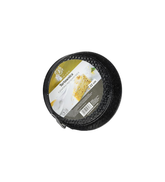 TORTOWNICA 22CM CZARNA YL-B02-3-BM