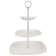 PATERA TRZY POZIOMOWA SREBRNA LUIZA