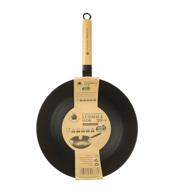 PATELNIA ŻELIWNA WOK LUDMIŁA 30CM MMHC-30