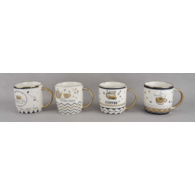 KUBEK PORCELANOWY 350ML  SDM020-3606G WZÓR  MIX