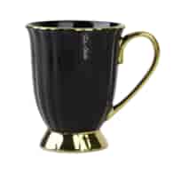 KUBEK PORCEL.240ML ZŁOTY/CZARNY PL24008CZ