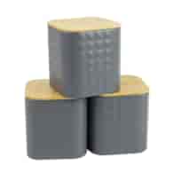 KPL 3 SZARY POJEMNIKÓW STALOWYCH VINTO  GS-03074A