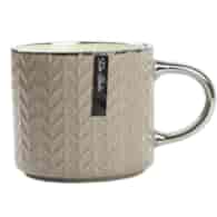 KUBEK PORCEL.470ML SREBRNY/BRUDNY RÓŻ PL24005BR