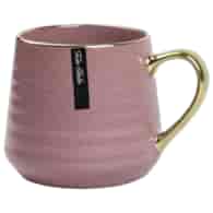 KUBEK PORCELANOWY 570ML ZŁOTY/LILIOWY PL24011L