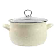 GARNEK EMALIOWANY KREMOWY HELENA 6,5L 24CM ZX24