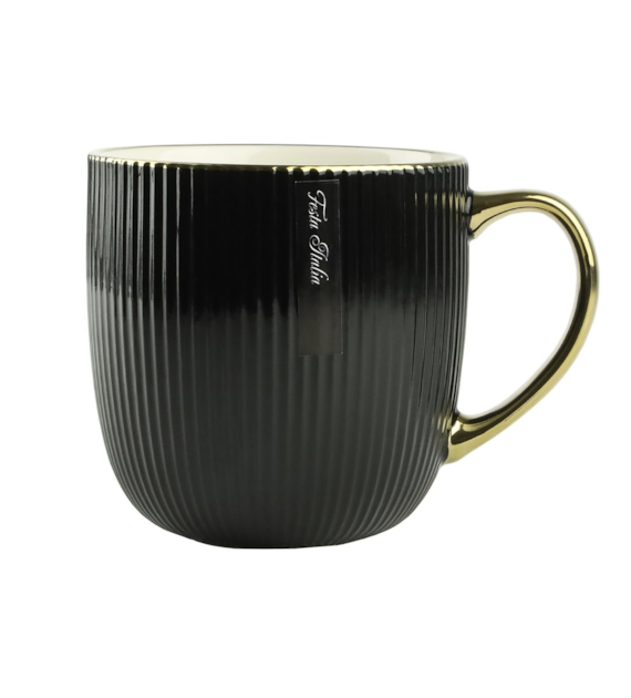 KUBEK PORCELANOWY 400ML CZARNY N231127CZ