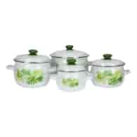 KOMPLET 8CZ. GARNKÓW EMALIOWANYCH MONSTERA VK-929