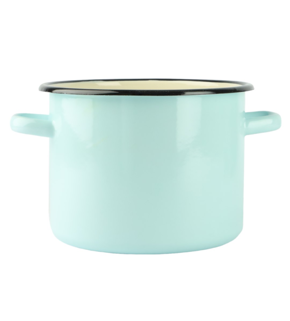 GARNEK EMALIA GŁADKI TURKUS B/P 4,5L 20CM  VK-1615