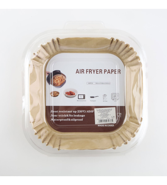 50SZT WKŁAD PAPIER. DO AIR FRYER 16x16CM 25KA-430
