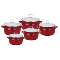 KPL. GAR EMALIOWANYCH HELENA 5SZT CZERW.TT-XZ16-24